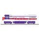 GE U33/36B - Standard DC - Master(R) Silver -- Auto Train 4010 (white, red, purple), N, Atlas Model Railroad Co. 40005950