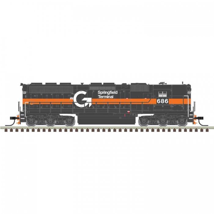 EMD SD45 High Nose - Sound and DCC - Master(R) Gold -- Guilford ST 681 (gray, orange), N, Atlas Model Railroad Co. 40006017