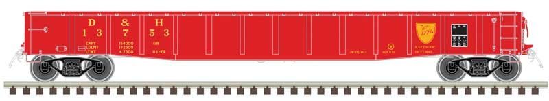 ACF 70-Ton 52′ Gondola - Ready to Run - Master(R) -- Delaware and Hudson 13856 (red, , N, Atlas Model Railroad Co. 50006425