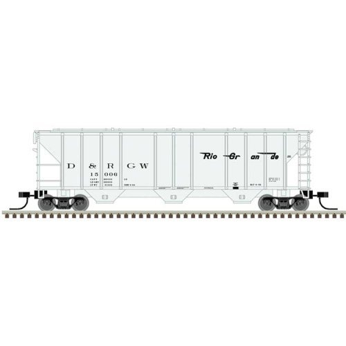 PS-2 4427 3-Bay Covered Hopper - Ready to Run - Master(R) -- Denver & Rio Grande West, N, Atlas Model Railroad Co. 50006787