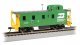 Slanted Offset-Cupola Caboose - Ready to Run -- Burlington Northern 10420 (Cascade Green, ye, HO, Bachmann Industries 14005