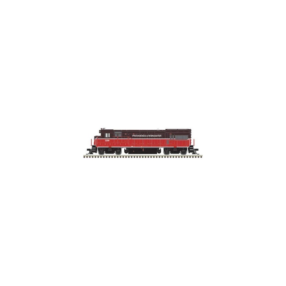 GE U23B - Sound and DCC - Master Gold -- Providence & Worcester 2209 (brown, orange, white), HO, Atlas Model Railroad Co. 100049