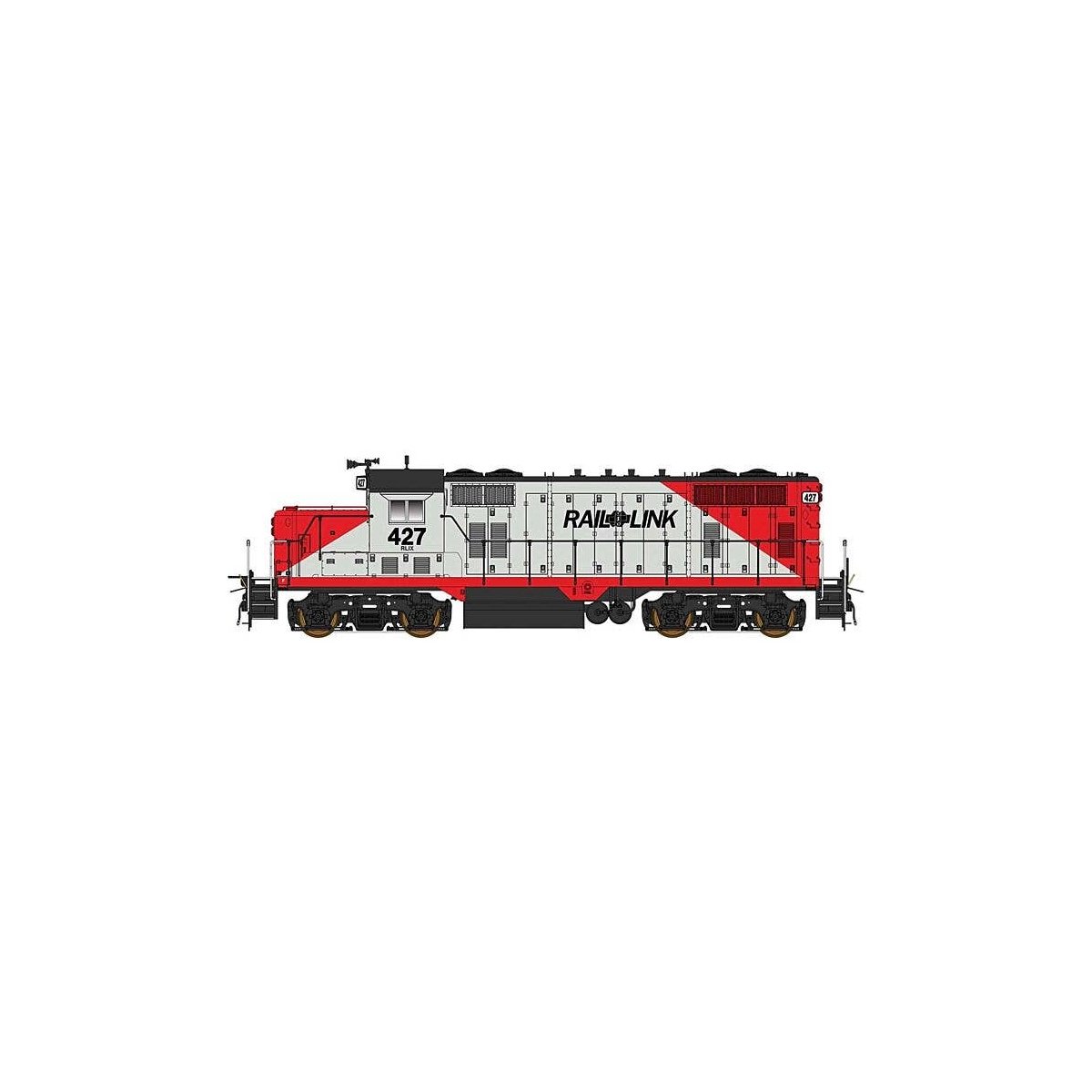 GP16 - Sound and DCC -- Rail Link Commonwealth Railway (gray, red, black), HO, Intermountain Railway Company 49845S