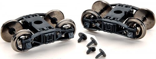 Spectrum(R) On30 Trucks w/Wheel Sets -- Freight - Arch Bar - Long Wheelbase (Matches 2-6-0, On30, Bachmann Industries 29903