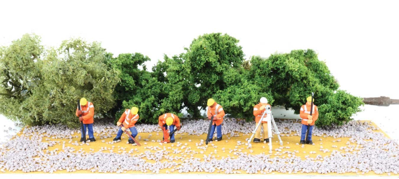 SceneScapes(TM) -- Highway Maintenance Crew pkg(6), HO, Bachmann Industries 33121