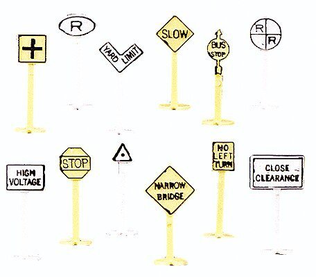 Railroad & Street Signs pkg(24), N, Bachmann Industries 42513