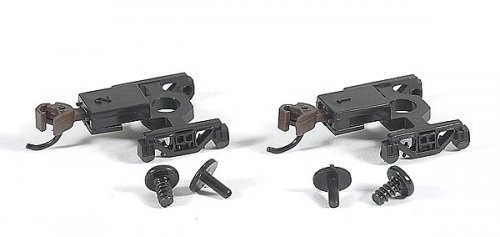 Freight Trucks (Less Wheels) 12 Pairs -- Friction-Bearing, N, Bachmann Industries 42534