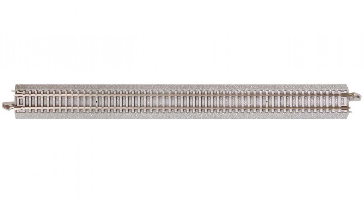 Straight Track w/Nickel Silver Rail & Concrete Ties - E-Z Track(R) -- 10′ 25.4cm pkg(6), N, Bachmann Industries 44015