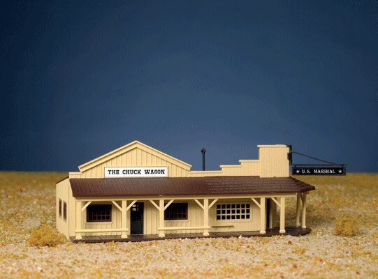 Marshall′s Office & Restaurant - Plasticville USA(R) -- Kit, HO, Bachmann Industries 45161