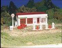 Gas Station - Plasticville -- Kit, HO, Bachmann Industries 45174