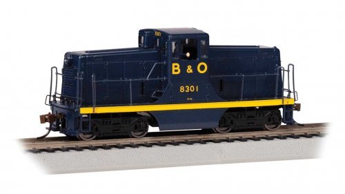 GE 44-Ton Switcher - Sound and DCC - Sound Value -- Baltimore & Ohio 8301 (blue, yellow), HO, Bachmann Industries 68201