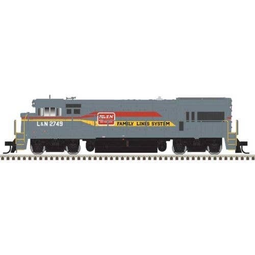 GE U23B - Sound and DCC - Master Gold -- Family Lines L&N 2749 (gray, yellow, red), HO, Atlas Model Railroad Co. 10004923