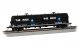 55′ Coil Car with Angled Hoods and Load - Ready to Run -- Rock Island 955019 (black, blue, w, HO, Bachmann Industries 71428