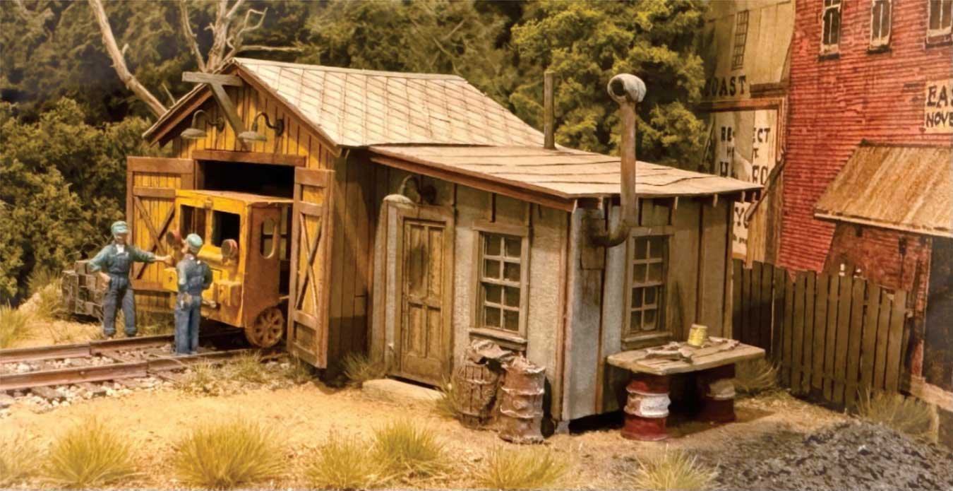 Cranberry Yard Handcar Shed -- Laser-Cut Wood Kit, HO, Bar Mills LLC 362