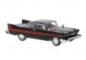 1958 Plymouth Fury - Assembled -- Black, Red, HO, Brekina Automodelle 19682