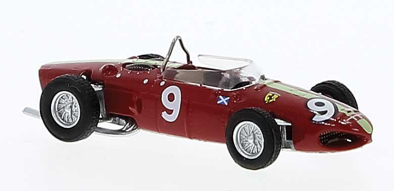 1961 Ferrari F 156 - Assembled -- Innes Ireland 9 Silverstone 1962 (red, white, German Lette, HO, Brekina Automodelle 22995