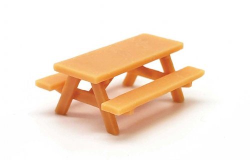 Picnic Tables -- Unpainted 3D Printed Parts pkg(5), N, All Scale Miniatures 1600988