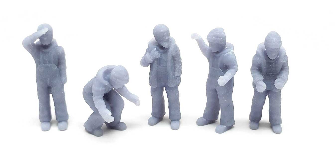 Fishermen -- pkg(5), N, All Scale Miniatures 1600994