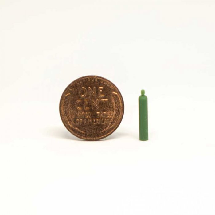 Oxygen Cylinder -- pkg(5), HO, All Scale Miniatures 870814