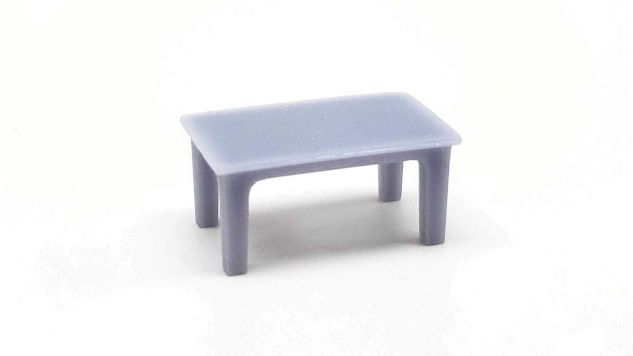 Common Dining Table -- Unpainted, HO, All Scale Miniatures 8711018