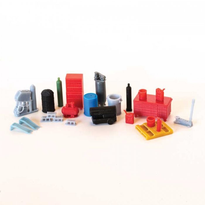 Garage Interior Details Set -- Unpainted, 25 Pieces, HO, All Scale Miniatures 871949
