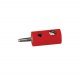 Round Plugs w/Crossover Hole -- Red, All Scales, Brawa Modellspielwaren 3052