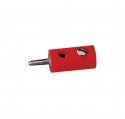 Round Plugs w/Crossover Hole -- Red, All Scales, Brawa Modellspielwaren 3052