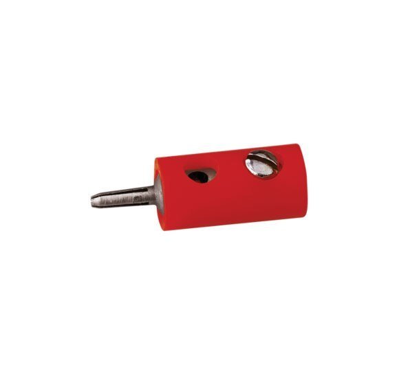 Round Plugs w/Crossover Hole -- Red, All Scales, Brawa Modellspielwaren 3052