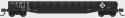 52`6` 15-Panel Mill Gondola - Heavily Dented Sides - Ready to Run -- Erie 11307 (black, white, Diam, N, Bluford Shops 52128