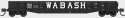 52`6` 15-Panel Mill Gondola - Heavily Dented Sides - Ready to Run -- Wabash 12739 (black, white), N, Bluford Shops 52188