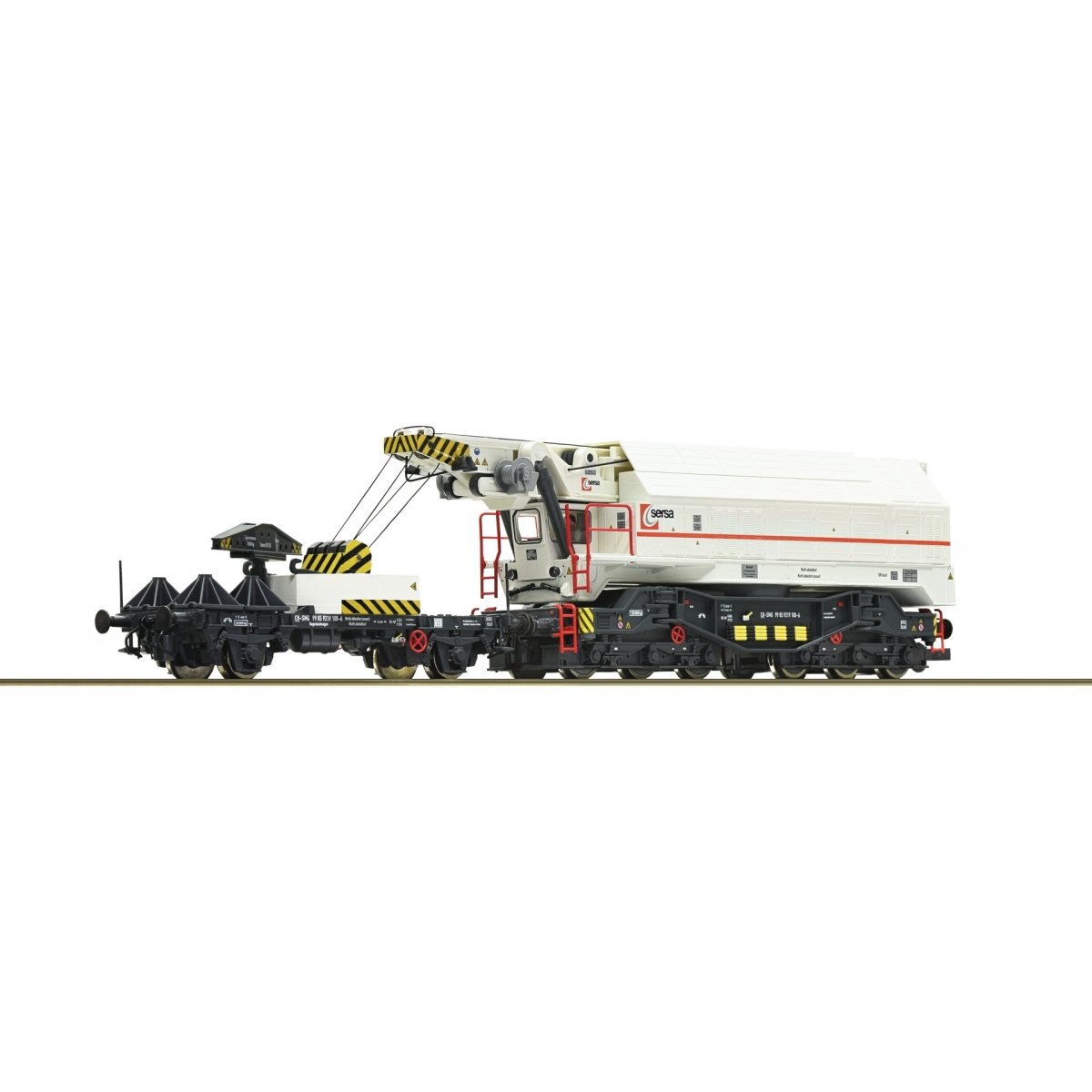 Digital railway slewing crane -- Digital-Eisenbahndrehkran -- SERSA - HO - Roco Fleischmann 79039