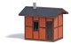 Switchman`s Hut -- Laser-Cut Wood Kit - 2-1/16 x 1-11/16 x 1-15/16` 5.2 x 4.3 x 4.9cm, HO, Busch Gmbh & Co Kg 1621