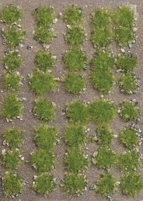 Grass Tufts with Stones -- Spring pkg(40), All Scales, Busch Gmbh & Co Kg 3551