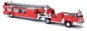 1968 American-LaFrance Fire Hook and Ladder Truck with Open Cab - Assembled -- Fire Departmen, HO, Busch Gmbh & Co Kg 46031