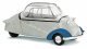 1955 Messerschmitt KR200 3-Wheeled Kabinenroller - Assembled -- Gray, Blue, HO, Busch Gmbh & Co Kg 48816