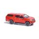 2015 Nissan Navara/Frontier Crew-Cab Pickup Truck with Cap - Assembled -- Red, HO, Busch Gmbh & Co Kg 53707