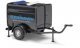 TSA Generator Trailer - Assembled -- Standby (black, blue), HO, Busch Gmbh & Co Kg 54906