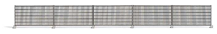 Etched-Metal Construction Site Fencing -- 5 Sections Each: 7/8 x 1/2′ 2.2 x 1.2cm, N, Busch Gmbh & Co Kg 8116