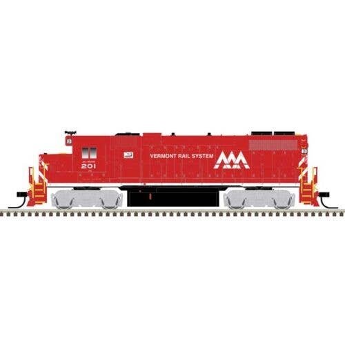 EMD GP38-2 Low Nose - Sound and DCC - Master Gold -- Vermont Railway 202 (2022 Scheme, red, white), N, Atlas Model Railroad Co. 