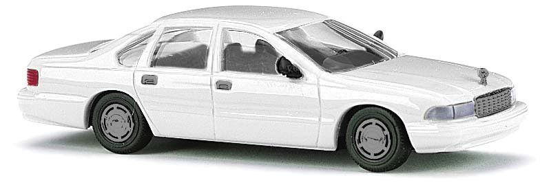 1995 Chevrolet Caprice Sedan - Assembled -- White, HO, Busch Gmbh & Co Kg 89122