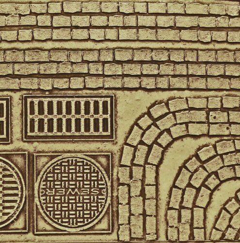 Flexible Roadway - Cobblestone Street Details -- Medium for HO Scale (Matches 214-8656, All Scales, Chooch Enterprises 8657
