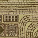 Flexible Roadway - Cobblestone Street Details -- Medium for HO Scale (Matches 214-8656, All Scales, Chooch Enterprises 8657