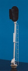 Union Switch & Signal Block Signal - Assembled -- 3 Aspect w/Snow Shield, HO, Details West 940