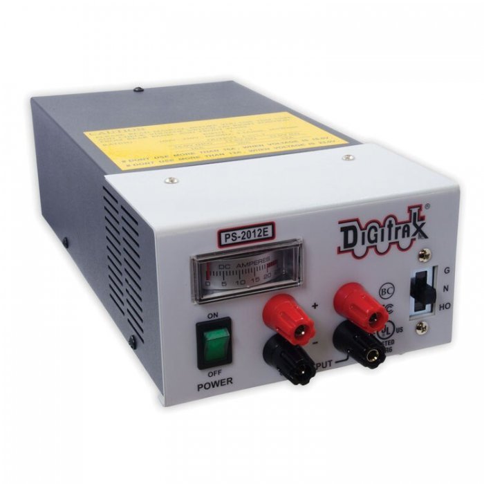 PS2012E 20-Amp Power Supply -- 13.8 - 23.0 Volts DC, All Scales, Digitrax PS2012E