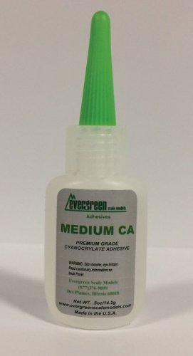 Medium Viscosity Cyanoacrylate CA Adhesive -- 1/2oz 14.8mL, All Scales, Evergreen Scale Models 62