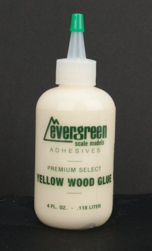 Yellow Wood Glue -- 4oz 118.3ml, All Scales, Evergreen Scale Models 84