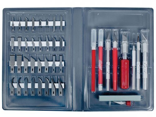 Super Deluxe Knife Set -- In Vinyl Case, All Scales, Excel Hobby Blades Corp. 44200