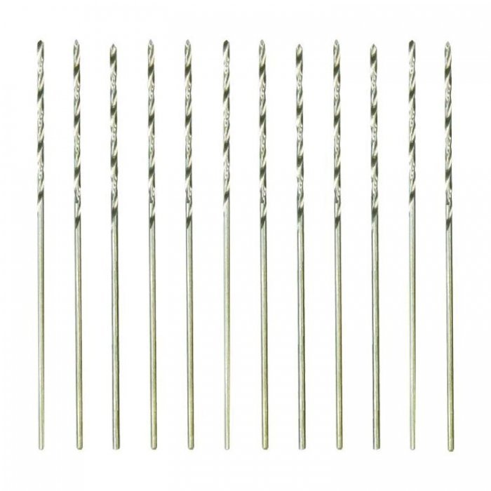 Fine High-Speed Twist Drill Bit - pkg(12) in Tube, Carded -- 59, All Scales, Excel Hobby Blades Corp. 50059