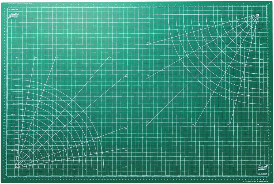 Self-Healing Cutting Mats - Green -- 24 x 36′ 61 x 91.4cm, All Scales, Excel Hobby Blades Corp. 60009