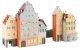 B-924 Old Town Block -- Kit in Retro Package - 12-3/16 x 5-1/8 x 6-7/8′ 31 x 13 x 17.4cm, HO, Faller Gmbh 109924